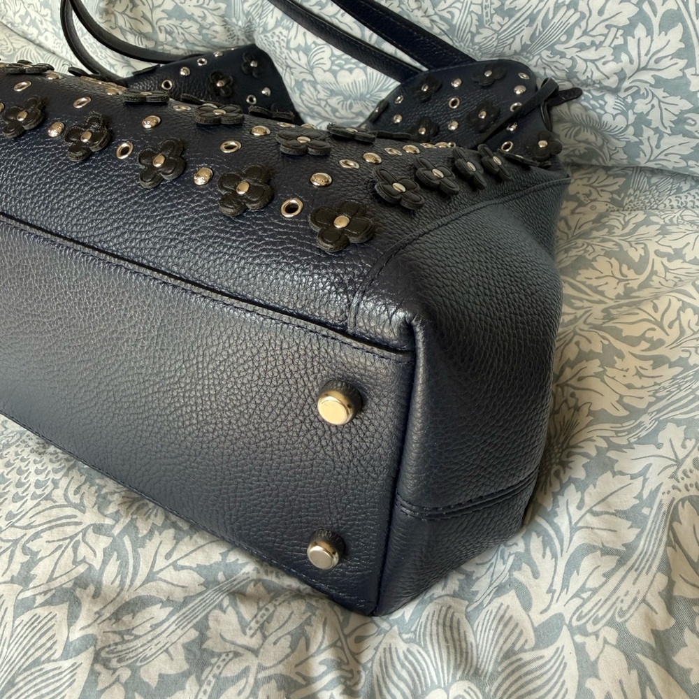 Coach Navy Studded Edie Bag - Picture 7 of 11